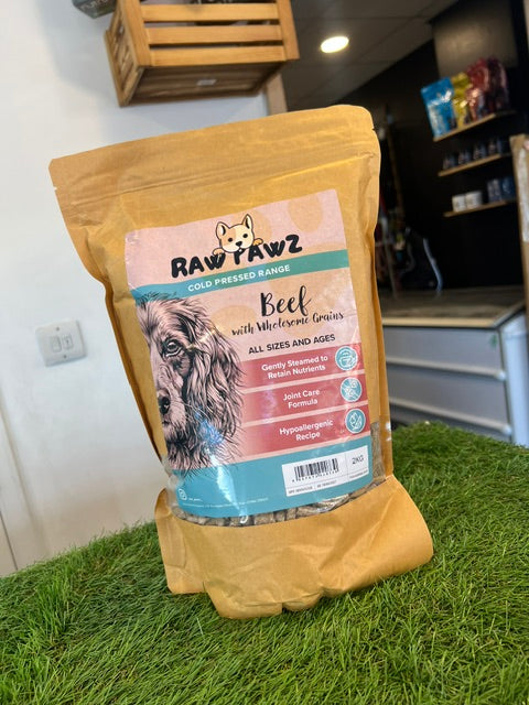 Raw Pawz Cold Pressed Beef with Wholegrains 2kg