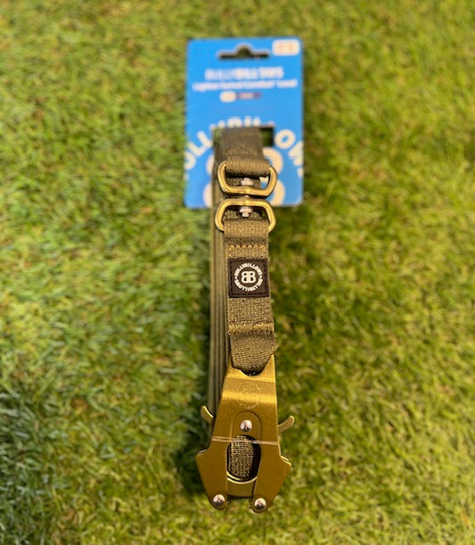 1.4m LIGHTER Swivel Combat Lead - Neoprene Lined, Secure Rated Clip with Soft Handle Khaki