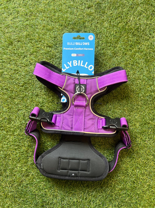 Bully Billows Purple Premium Comfort Harness Non Restrictive & Adjustable