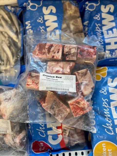 Frozen Pork Boneless Chunks 1kg