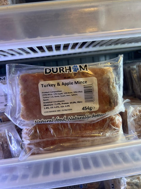 Durham Turkey & Apple Mince 454g
