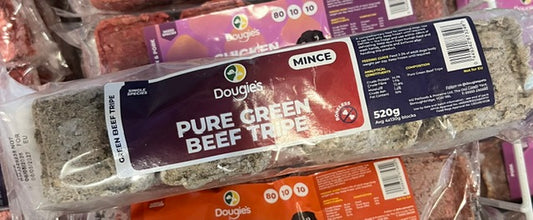 Dougies Pure Green Beef Tripe 520g (130g Each Block)