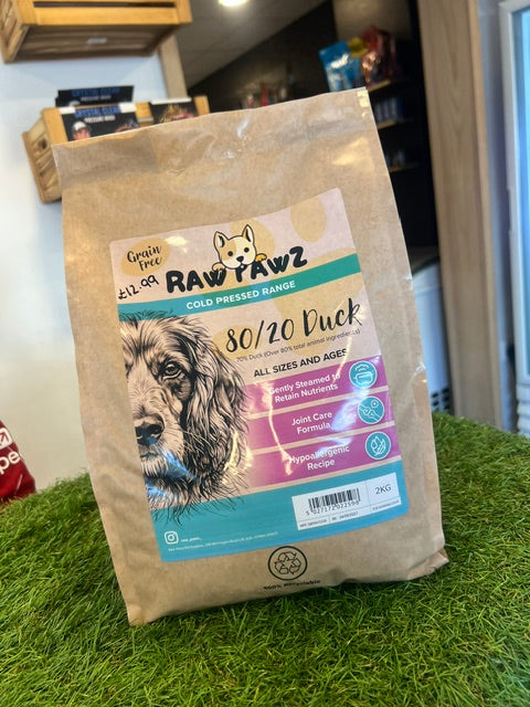Raw Pawz Cold Pressed 80/20 Duck 2kg
