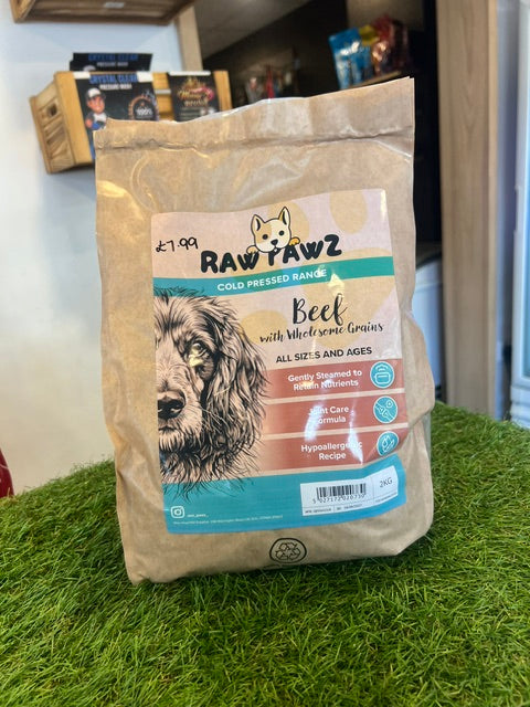 Raw Pawz Cold Pressed Beef with Wholegrains 2kg